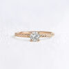 Twist Band Engagement Ring Yellow Gold
