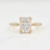 2ct Radiant Cut Double Claw Ring