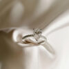 4ct Pear Moissanite Pave Rings