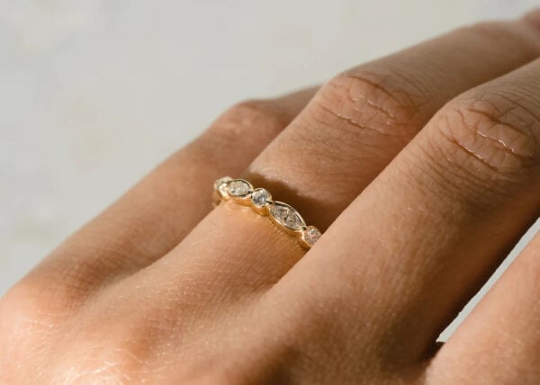Marquise and Round Moissanite Eternity Band South Africa