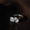 Pear Asscher Toi et Moi Rings