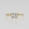 Princess Cut Moissanite Pave Ring