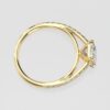 Princess Cut Moissanite Pave Ring Solitaire