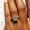 Radiant Cut Double Claw Ring