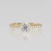 Round Moissanite Pave Ring
