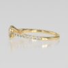 Round Moissanite Pave Ring Gold