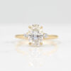 Oval Moissanite Trilogy Ring