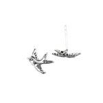 Silver Swallow Stud Earrings