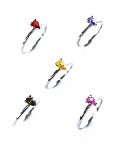 Birthstone stacking Rings