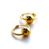 Gold Plated Abstract Ball Hoop Earrings