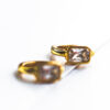 Gold Plated Baguette Stud Earrings
