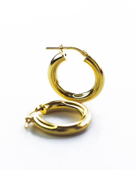 Gold Plated Chunky Hoop Earrings