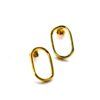Gold Plated Oval Hoop Earrings
