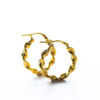 Gold Plated Twist Hoop Earrings