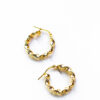 Gold Plated Twist Hoops