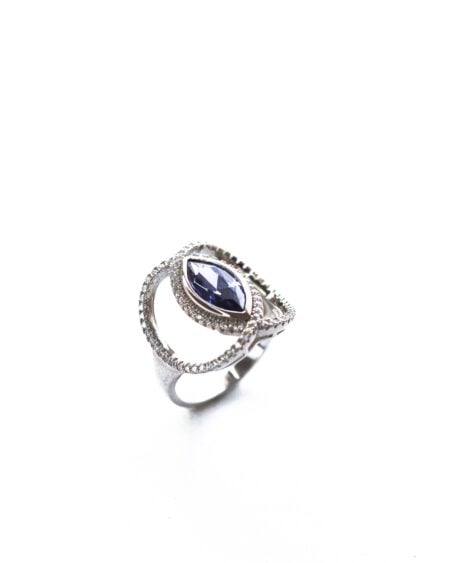 Infinity Blue Marquise Statement Ring