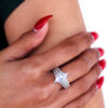 Silver Marquise Statement Ring 2