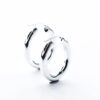 Silver Oval Hoop Earring