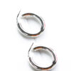Silver Oval Hoop Earrings