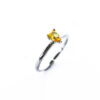 Yellow Birthstone stacking Rings