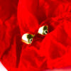 Yellow Gold Plated Dome Earrings