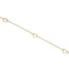 5 Heart Link Bracelet Gold