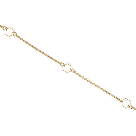 5 Hexagon Bracelet Gold