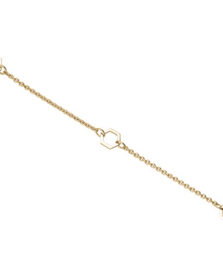 5 Hexagon Bracelet Gold