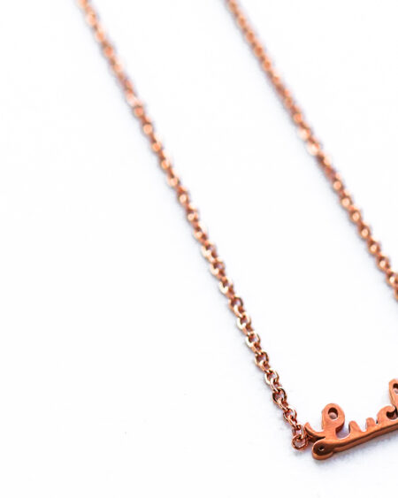 AJ- Lucky Necklace Rose Gold Stainless Steel
