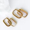 GOLD OVAL SQUARE HUGGIES