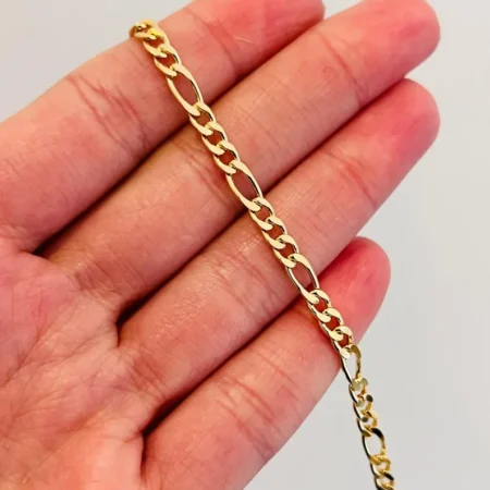 Gold Figaro Bracelet 3.9mm South Africa