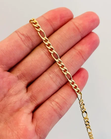 Gold Figaro Bracelet 3.9mm South Africa
