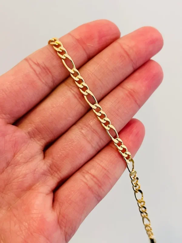 Gold Figaro Bracelet 3.9mm South Africa