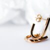 Gold Knife Edge Stud Earrings banner