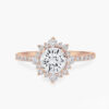 Halo Moissanite Engagement Rings South Africa Rose Gold
