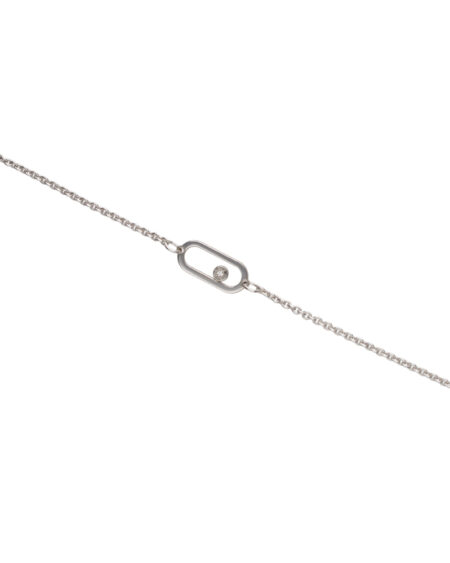 Oval Diamond Bracelet Silver