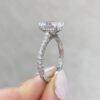 Oval Moissanite French Pave Ring South Africa