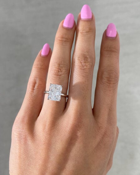 Radiant Cut Moissanite Solitaire Ring