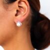 Silver Pearl Stud Earring