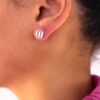 Sterling Silver 3 Bar Cuff Earrings Model