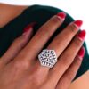 Sterling Silver Floral Abstract Ring