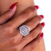 Sterling Silver Floral Abstract Rings