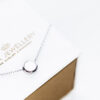 Sterling Silver Moonstone Bezel Necklace Aria Jewellery
