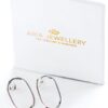Sterling Silver Oval Abstract Hoop Earring