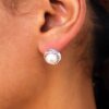 Sterling Silver Pearl Stud Earrings