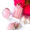 Sterling Silver Rose Quartz Bezel Pendant and Ring
