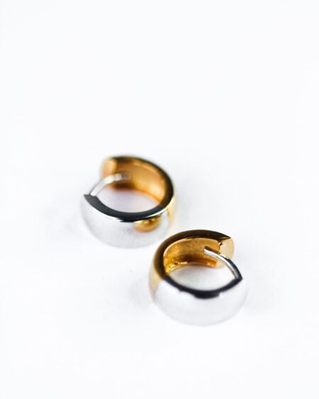 Gold Two Tone Huggies