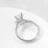 Tulip Radiant Cut Moissanite Ring Bridge