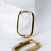 YELLOW GOLD OVAL SQUARE HUGGIES (2.5mm X 8.5mm X 19.0mm)