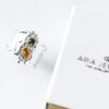 Custom Citrine And Topaz Sterling Silver Abstract Rings